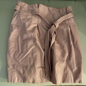 Pink Faux Leather Free People Skirt